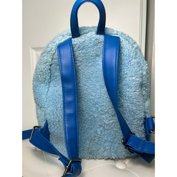 Loungefly‎ Care Bears Grumpy Bear Sherpa Mini Backpack Blue Faux Fur 2022 main image 6
